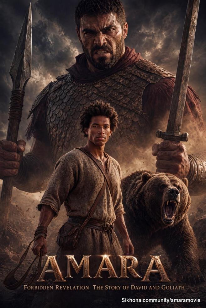 Official poster of the upcoming movie A.M.A.R.A. Forbidden Revelation - The Story of David and Goliath.